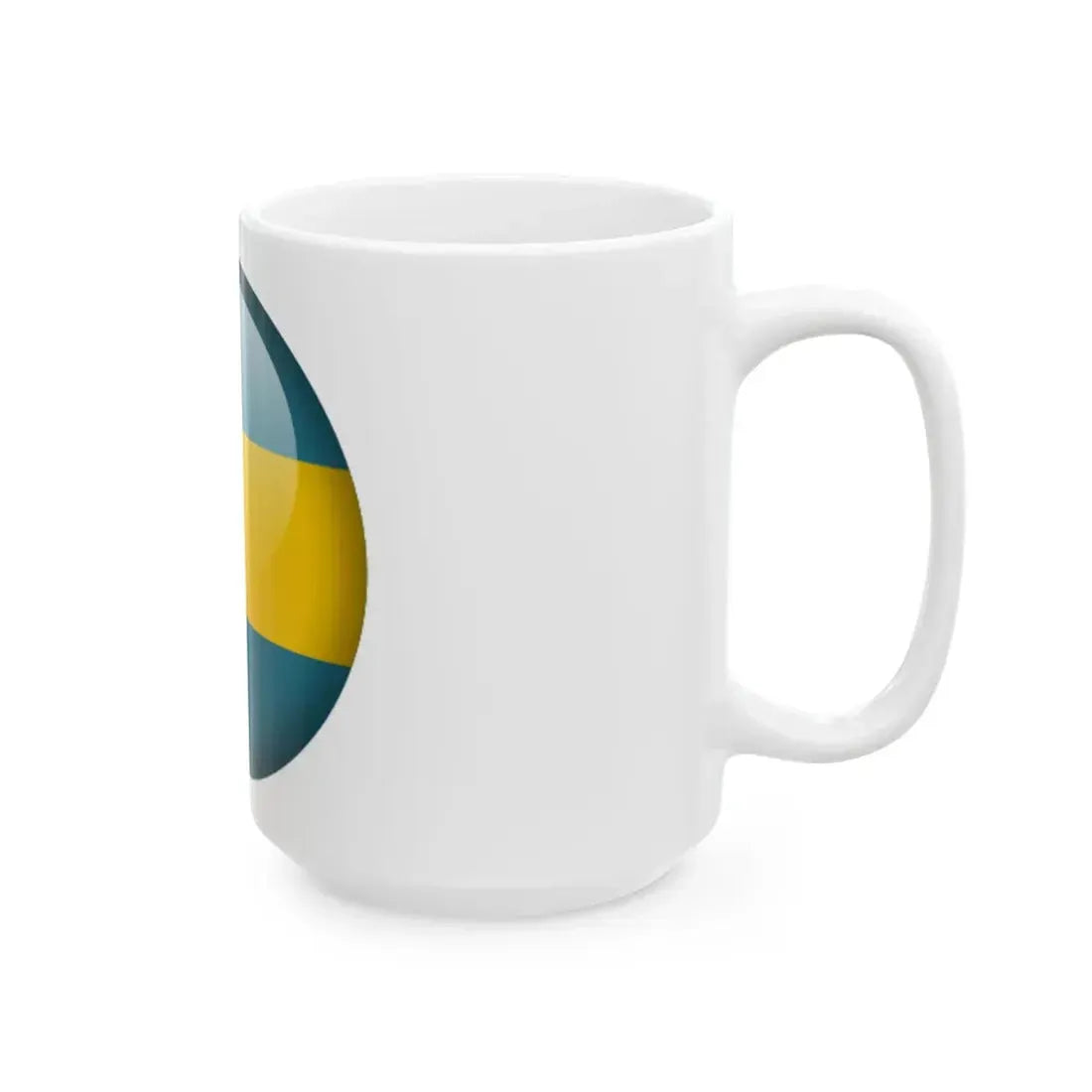 Flag orb Bahamas (Bahamas) White Coffee Mug - Go Mug Yourself