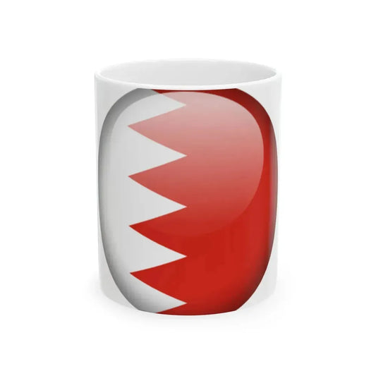 Flag orb Bahrain (Bahrain) White Coffee Mug 11oz - Go Mug Yourself