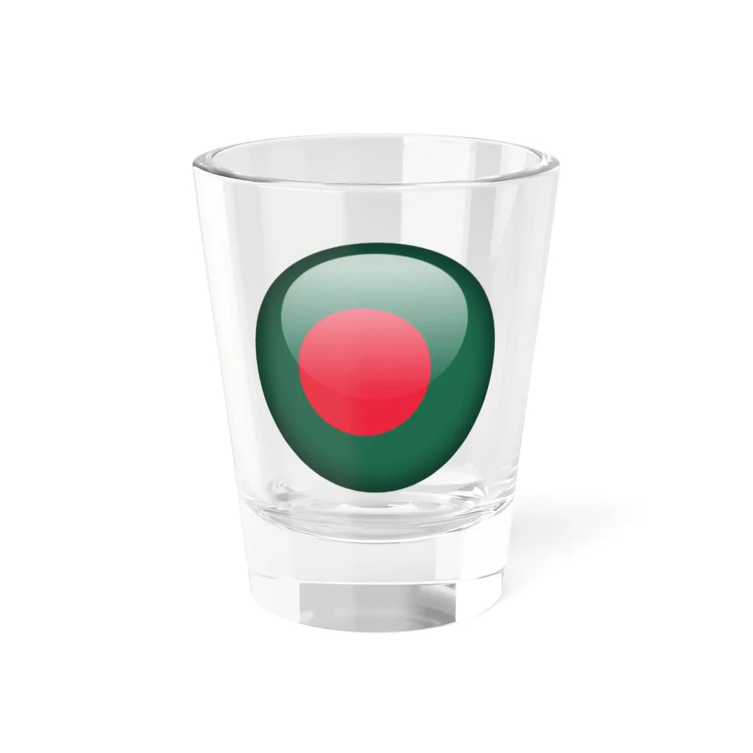 Flag orb Bangladesh (Bangladesh) Shot Glass 1.5oz 1.5oz - Go Mug Yourself