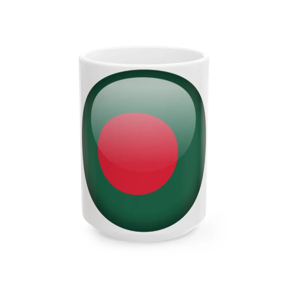 Flag orb Bangladesh (Bangladesh) White Coffee Mug 15oz - Go Mug Yourself