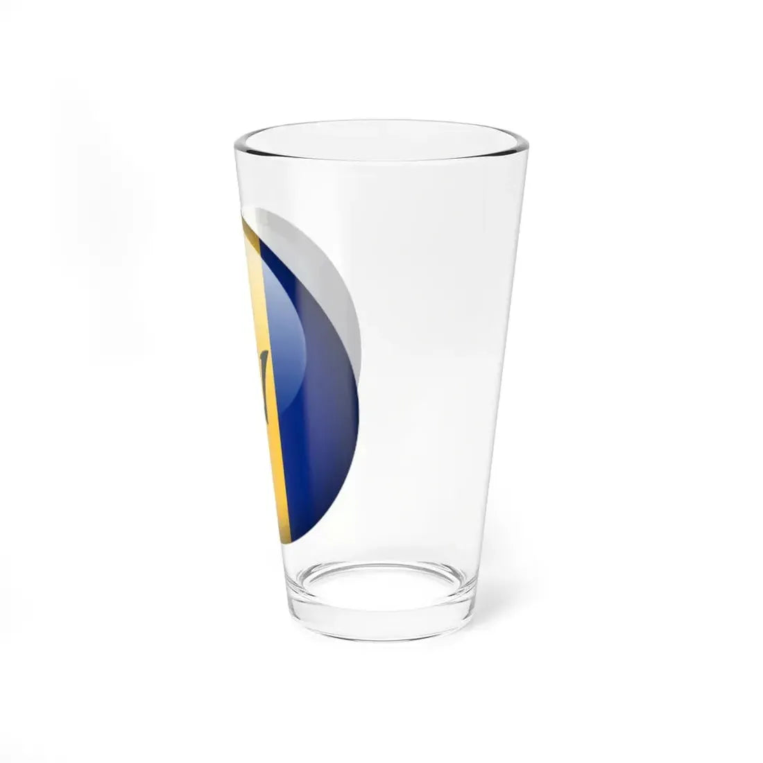 Flag orb Barbados (Barbados) Pint Glass 16oz - Go Mug Yourself