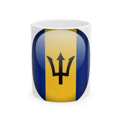Flag orb Barbados (Barbados) White Coffee Mug 11oz - Go Mug Yourself