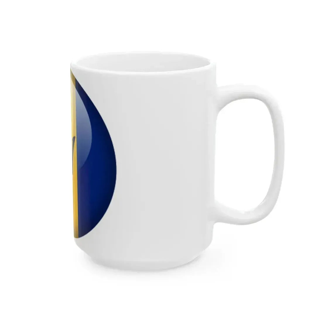 Flag orb Barbados (Barbados) White Coffee Mug - Go Mug Yourself