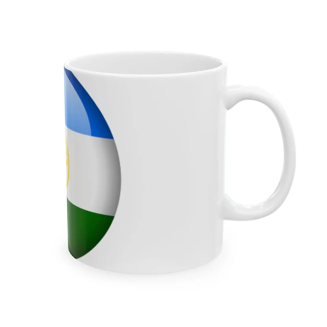 Flag orb Bashkortostan (Russia) White Coffee Mug - Go Mug Yourself