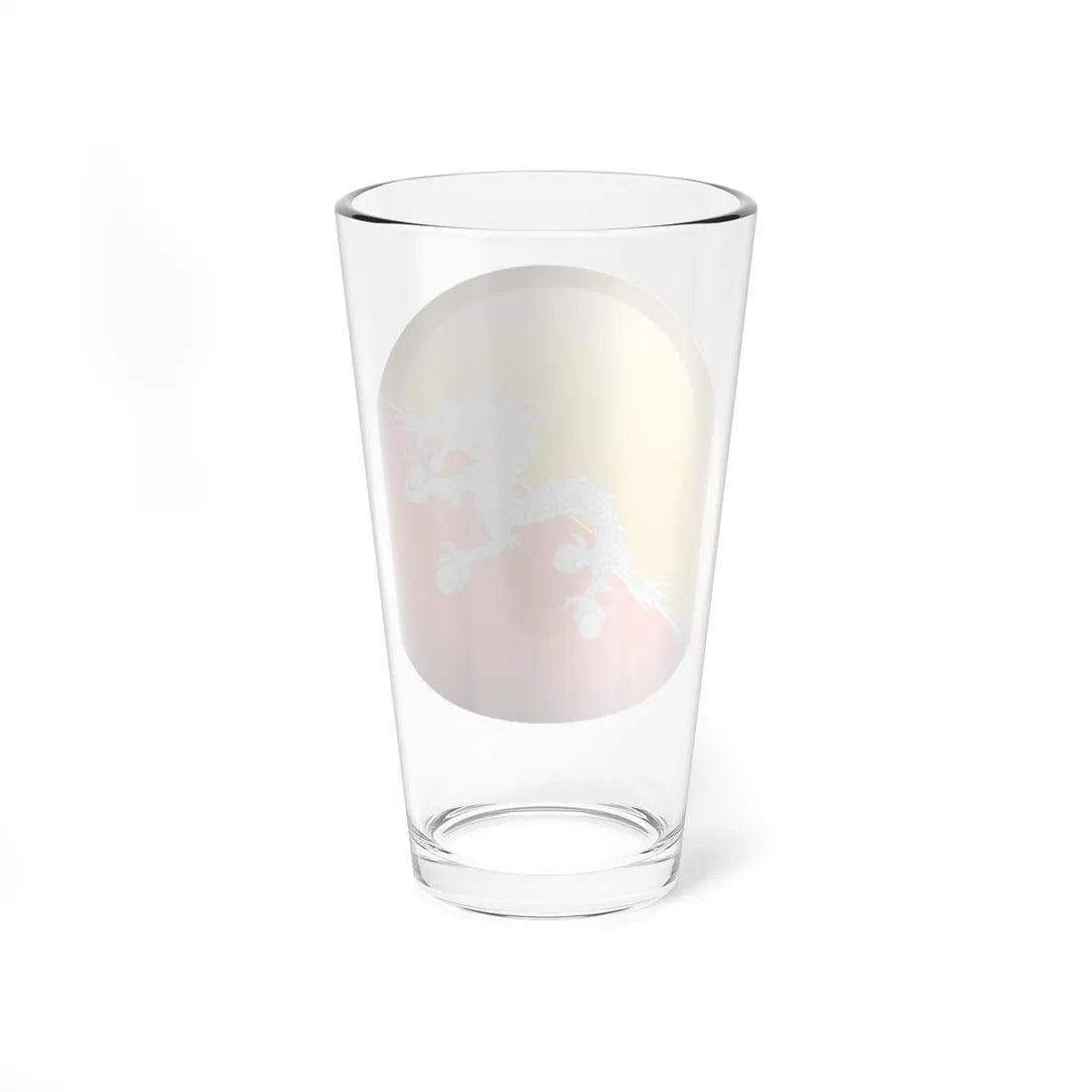 Flag orb Bhutan (Bhutan) Pint Glass 16oz - Go Mug Yourself