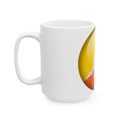 Flag orb Bhutan (Bhutan) White Coffee Mug - Go Mug Yourself
