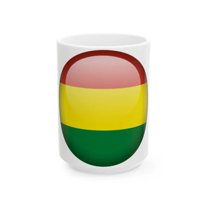 Flag orb Bolivia (Bolivia) White Coffee Mug 15oz - Go Mug Yourself