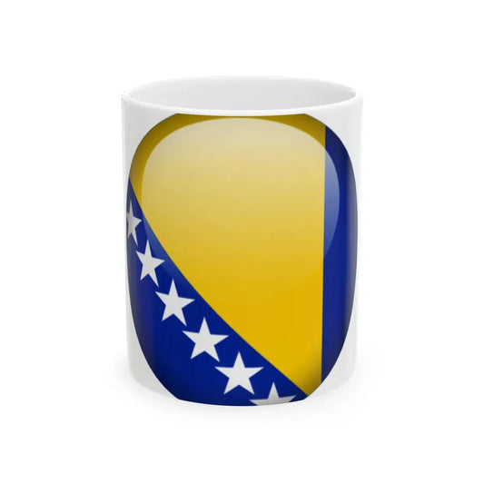 Flag orb Bosnia and Herzegovina (Bosnia and Herzegovina) White Coffee Mug 11oz - Go Mug Yourself