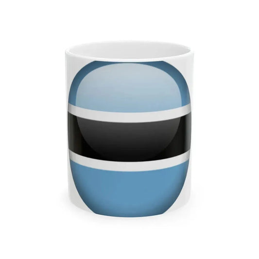 Flag orb Botswana (Botswana) White Coffee Mug 11oz - Go Mug Yourself