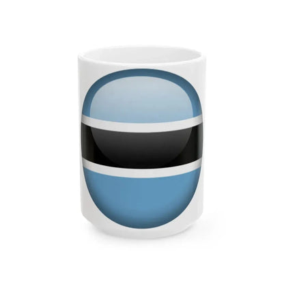Flag orb Botswana (Botswana) White Coffee Mug 15oz - Go Mug Yourself