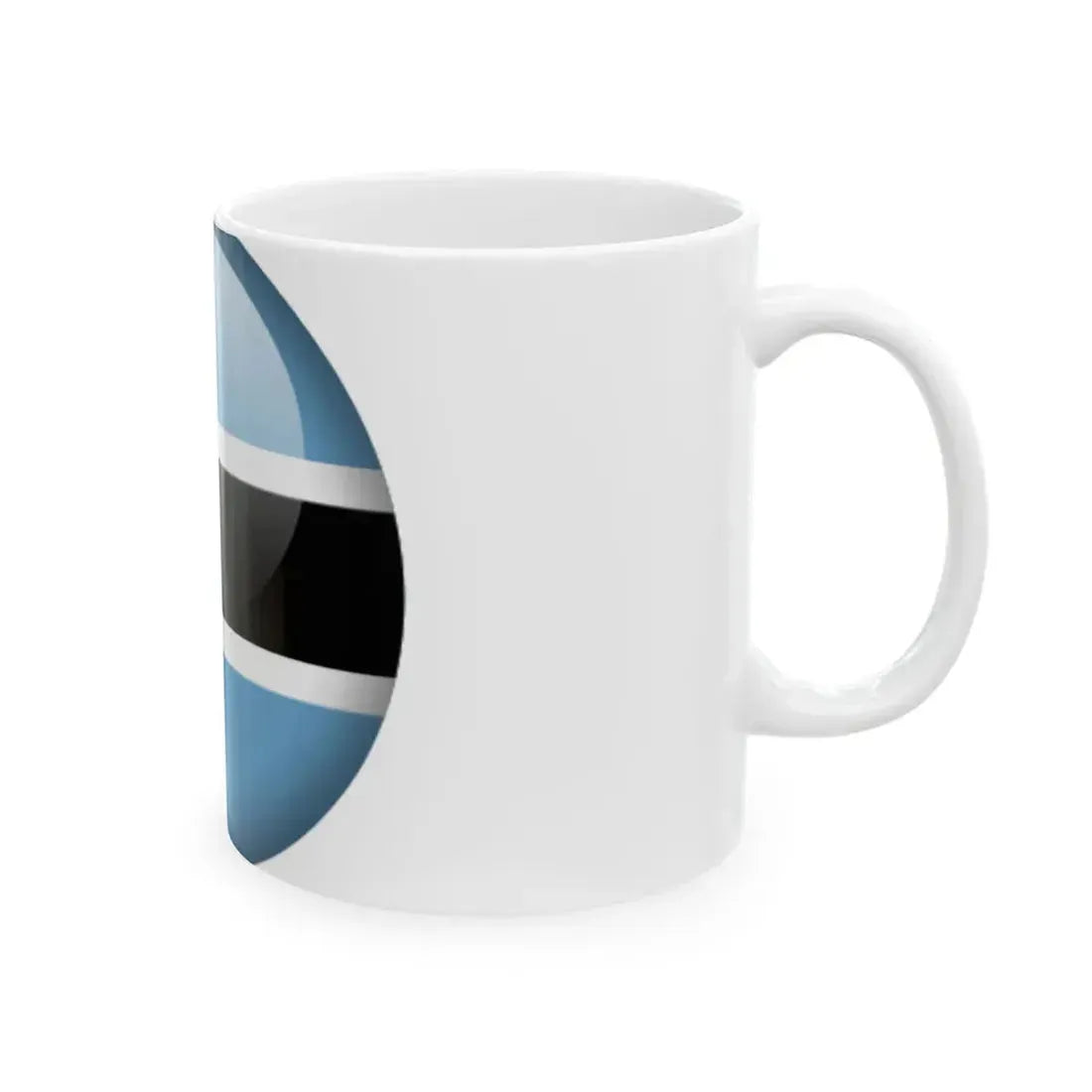 Flag orb Botswana (Botswana) White Coffee Mug - Go Mug Yourself