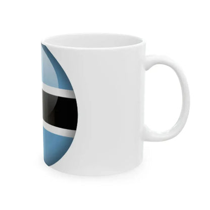 Flag orb Botswana (Botswana) White Coffee Mug - Go Mug Yourself