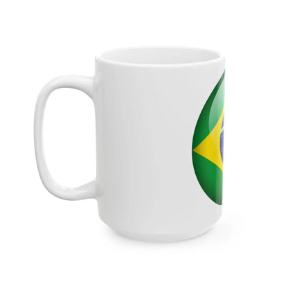 Flag orb Brazil (Brazil) White Coffee Mug - Go Mug Yourself