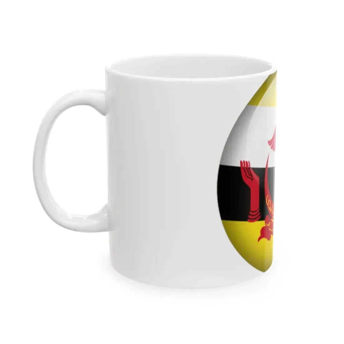 Flag orb Brunei (Brunei) White Coffee Mug - Go Mug Yourself