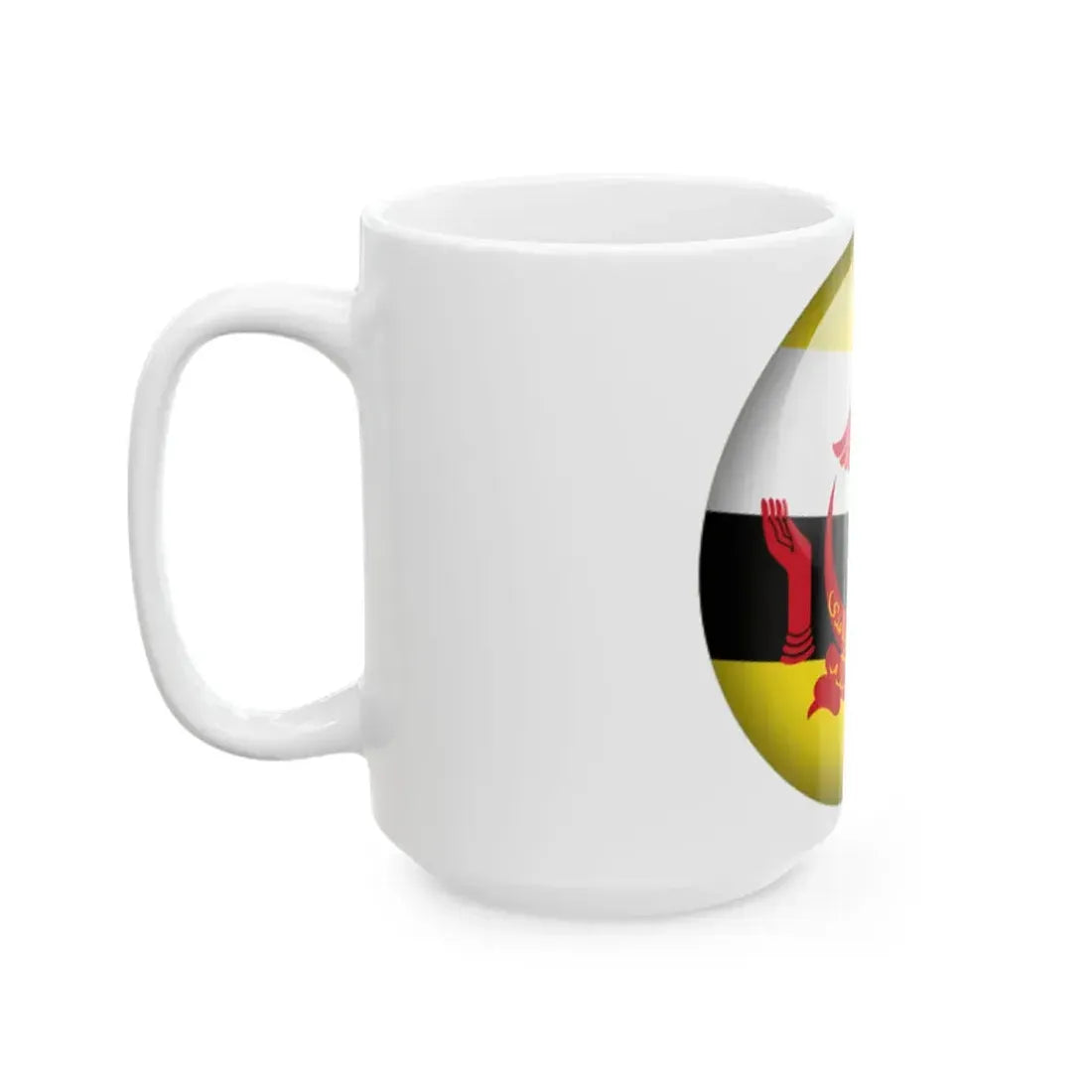 Flag orb Brunei (Brunei) White Coffee Mug - Go Mug Yourself