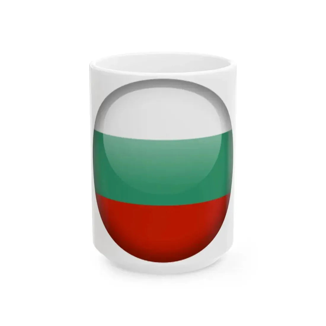 Flag orb Bulgaria (Bulgaria) White Coffee Mug 15oz - Go Mug Yourself