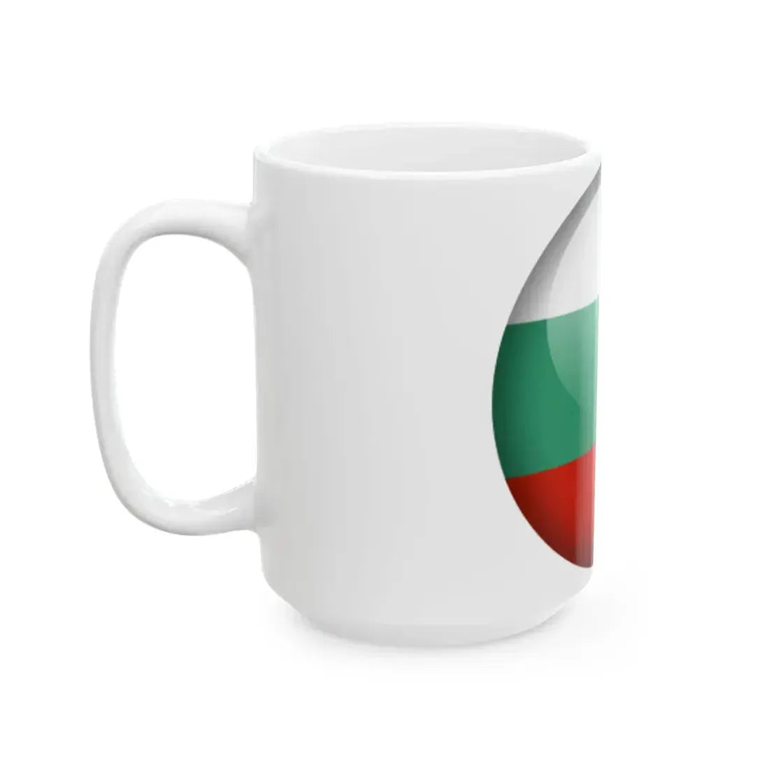Flag orb Bulgaria (Bulgaria) White Coffee Mug - Go Mug Yourself