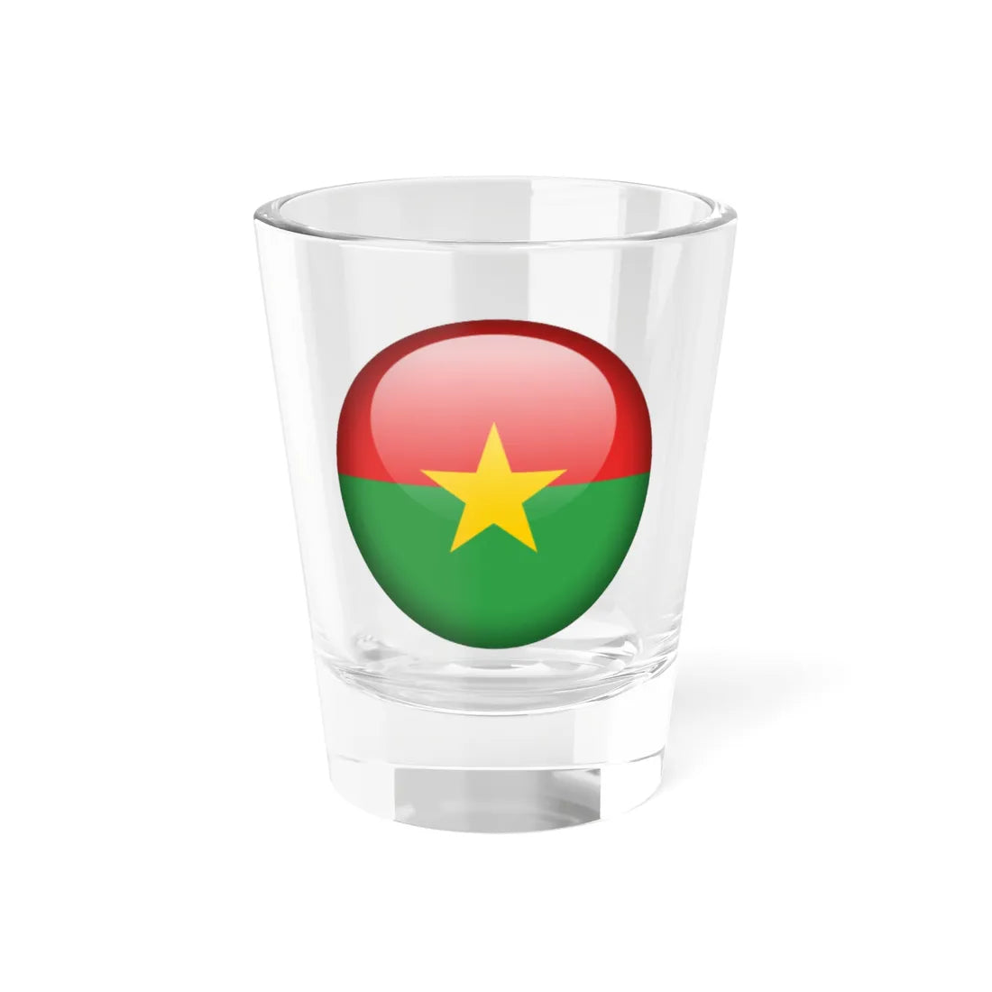 Flag orb Burkina Faso (Burkina Faso) Shot Glass 1.5oz 1.5oz - Go Mug Yourself