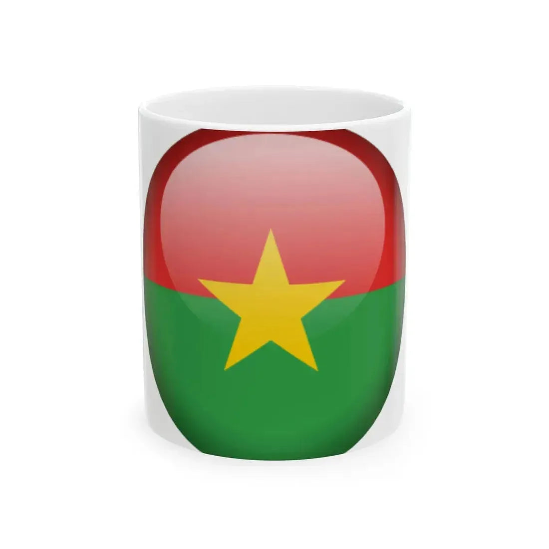 Flag orb Burkina Faso (Burkina Faso) White Coffee Mug 11oz - Go Mug Yourself