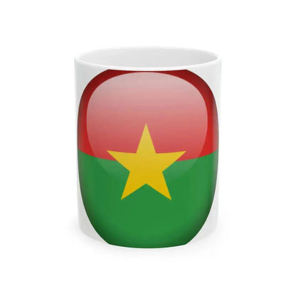 Flag orb Burkina Faso (Burkina Faso) White Coffee Mug 11oz - Go Mug Yourself