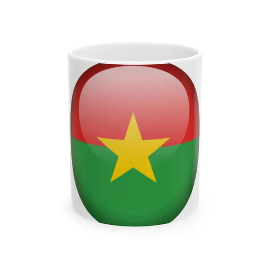 Flag orb Burkina Faso (Burkina Faso) White Coffee Mug 11oz - Go Mug Yourself