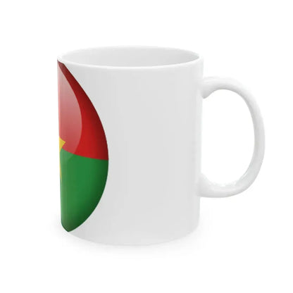 Flag orb Burkina Faso (Burkina Faso) White Coffee Mug - Go Mug Yourself