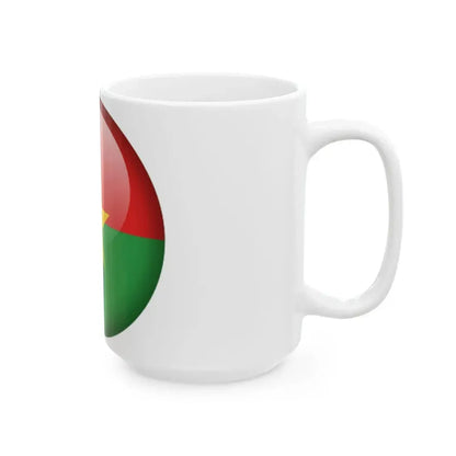 Flag orb Burkina Faso (Burkina Faso) White Coffee Mug - Go Mug Yourself