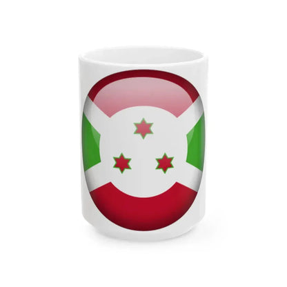 Flag orb Burundi (Burundi) White Coffee Mug 15oz - Go Mug Yourself