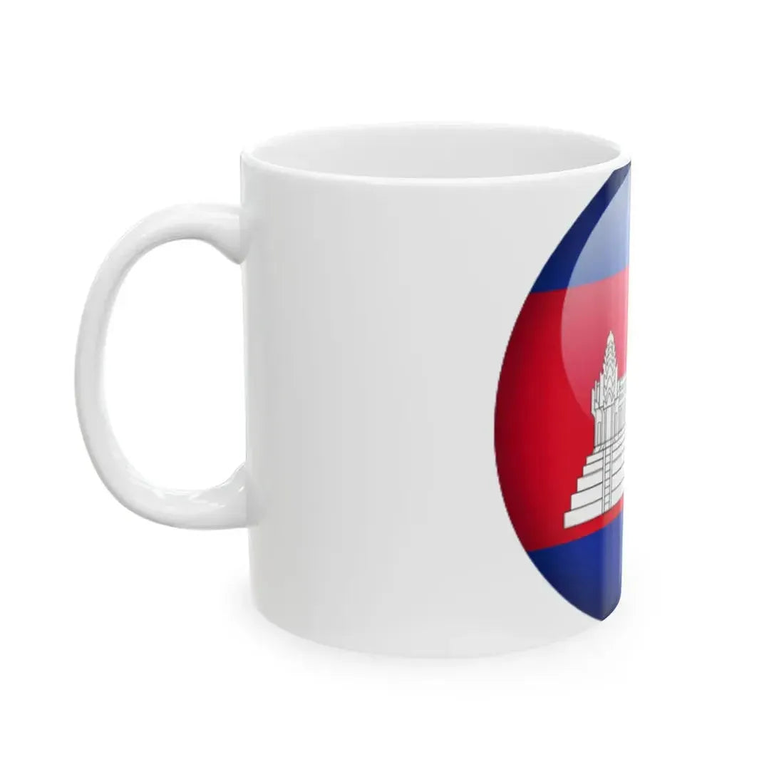 Flag orb Cambodia (Cambodia) White Coffee Mug - Go Mug Yourself