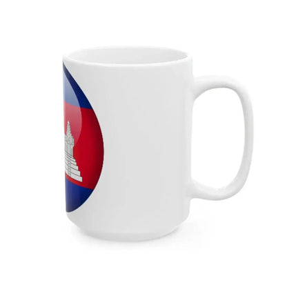 Flag orb Cambodia (Cambodia) White Coffee Mug - Go Mug Yourself