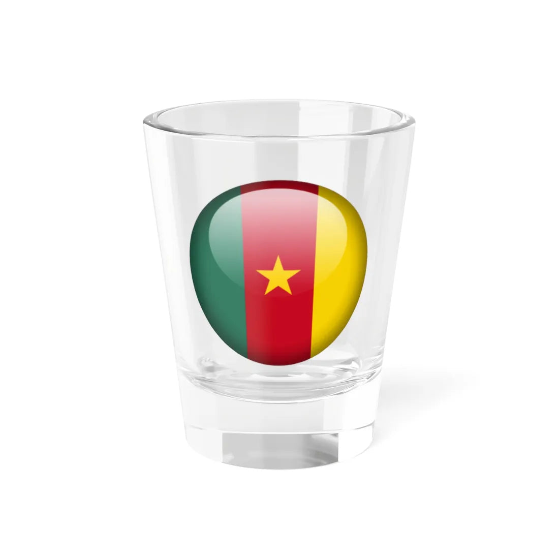 Flag orb Cameroon (Cameroon) Shot Glass 1.5oz 1.5oz - Go Mug Yourself