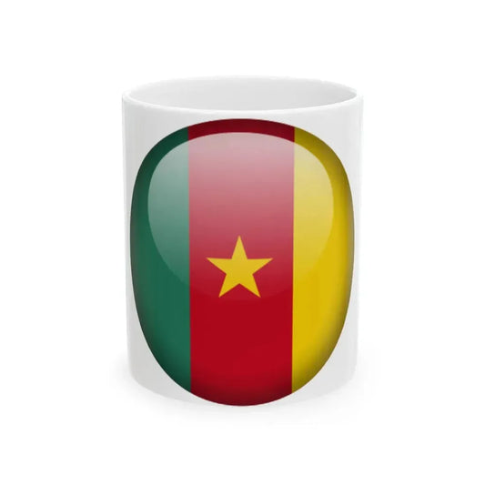 Flag orb Cameroon (Cameroon) White Coffee Mug 11oz - Go Mug Yourself