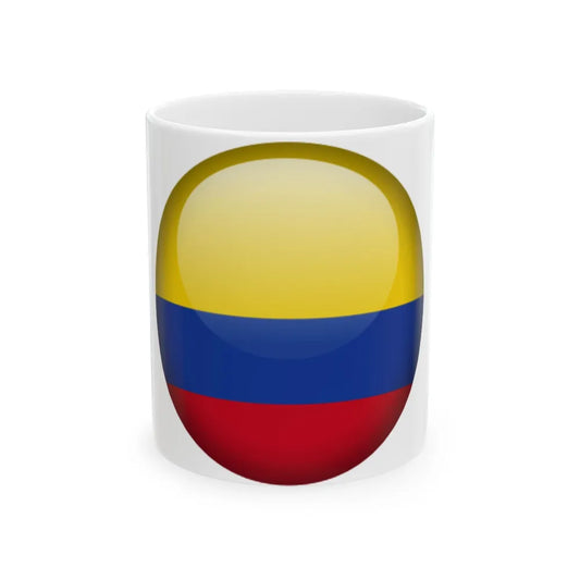 Flag orb Colombia (Colombia) White Coffee Mug 11oz - Go Mug Yourself
