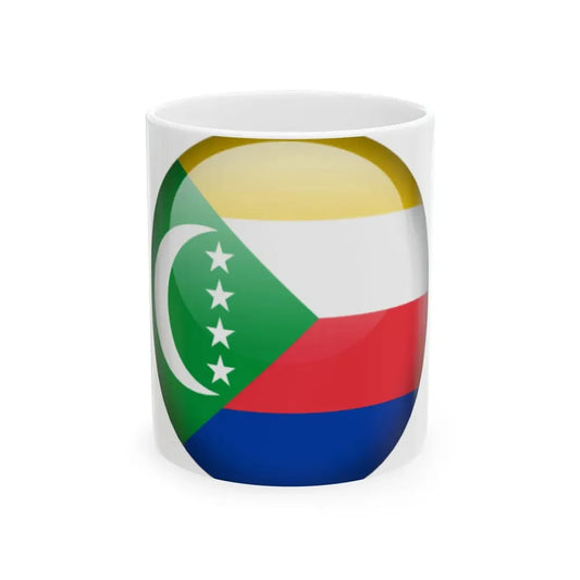 Flag orb Comoros (Comoros) White Coffee Mug 11oz - Go Mug Yourself