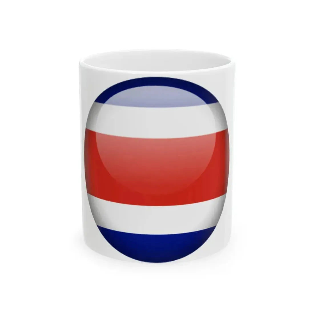Flag orb Costa Rica (Costa Rica) White Coffee Mug 11oz - Go Mug Yourself