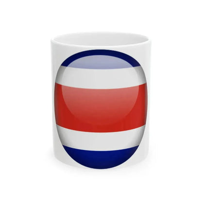 Flag orb Costa Rica (Costa Rica) White Coffee Mug 11oz - Go Mug Yourself