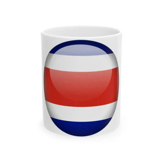 Flag orb Costa Rica (Costa Rica) White Coffee Mug 11oz - Go Mug Yourself