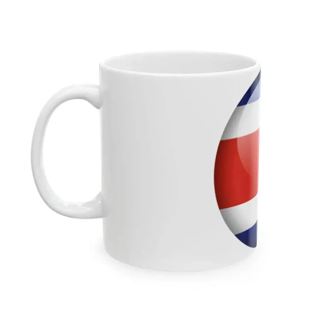 Flag orb Costa Rica (Costa Rica) White Coffee Mug - Go Mug Yourself