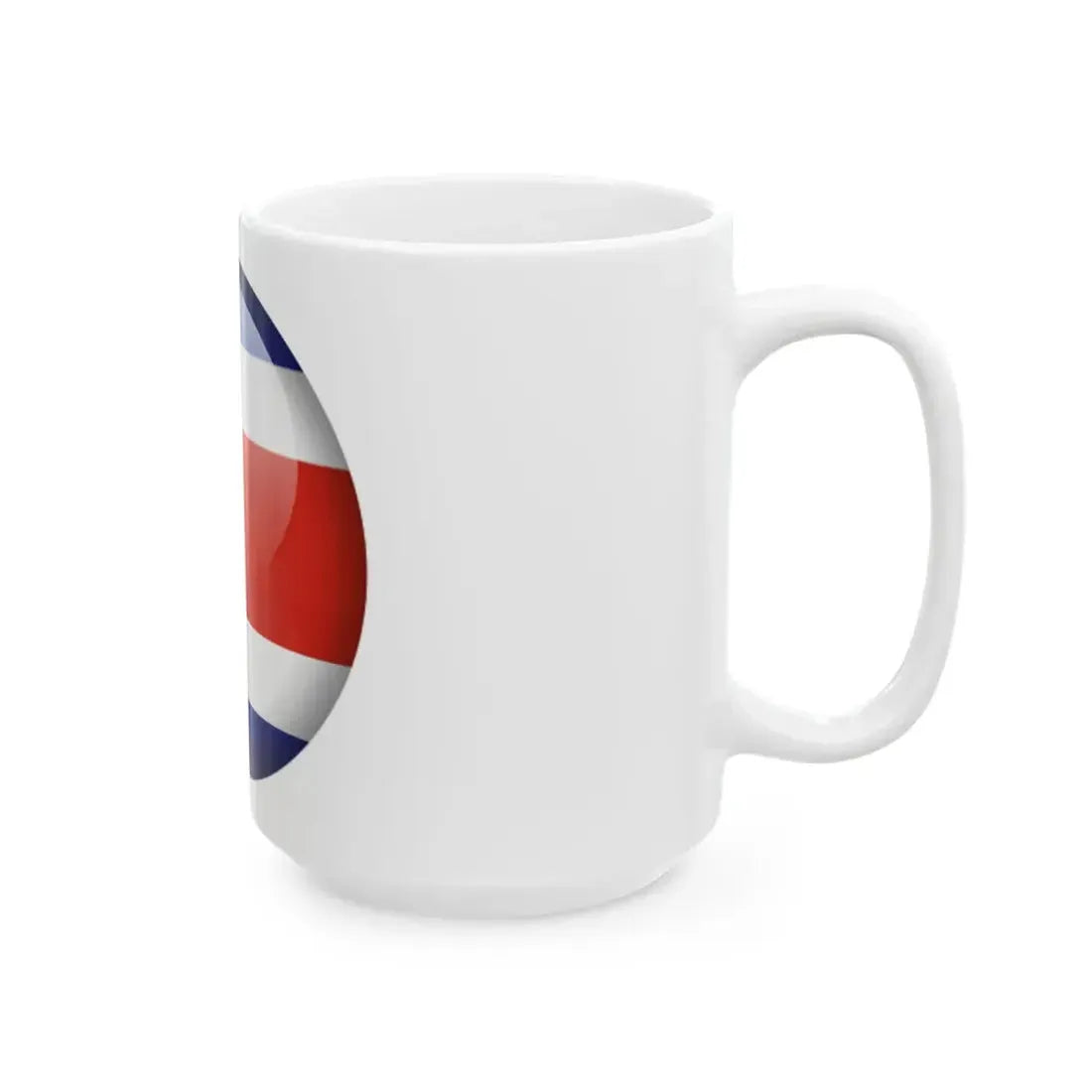 Flag orb Costa Rica (Costa Rica) White Coffee Mug - Go Mug Yourself