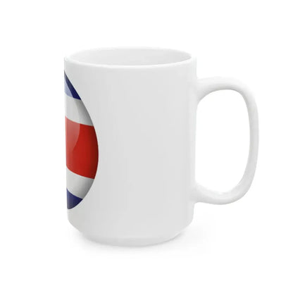 Flag orb Costa Rica (Costa Rica) White Coffee Mug - Go Mug Yourself