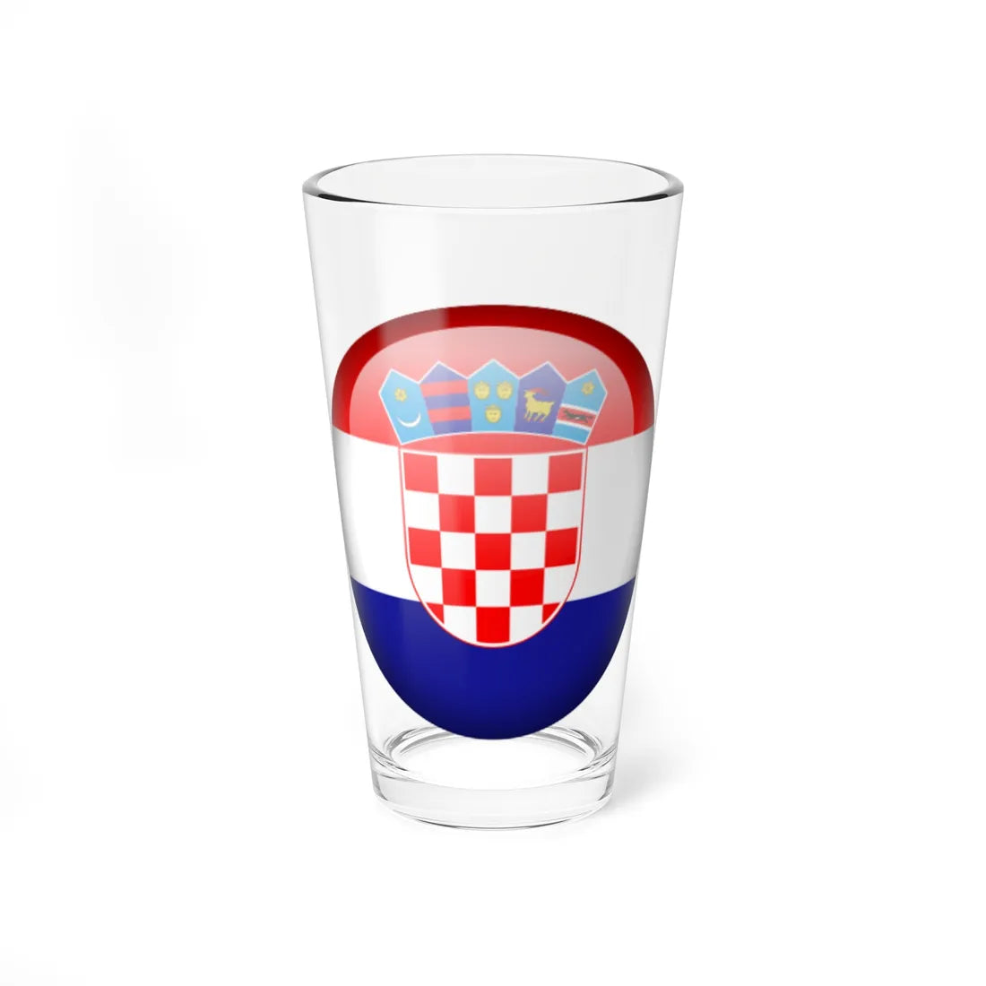 Flag orb Croatia (Croatia) Pint Glass 16oz 16oz - Go Mug Yourself