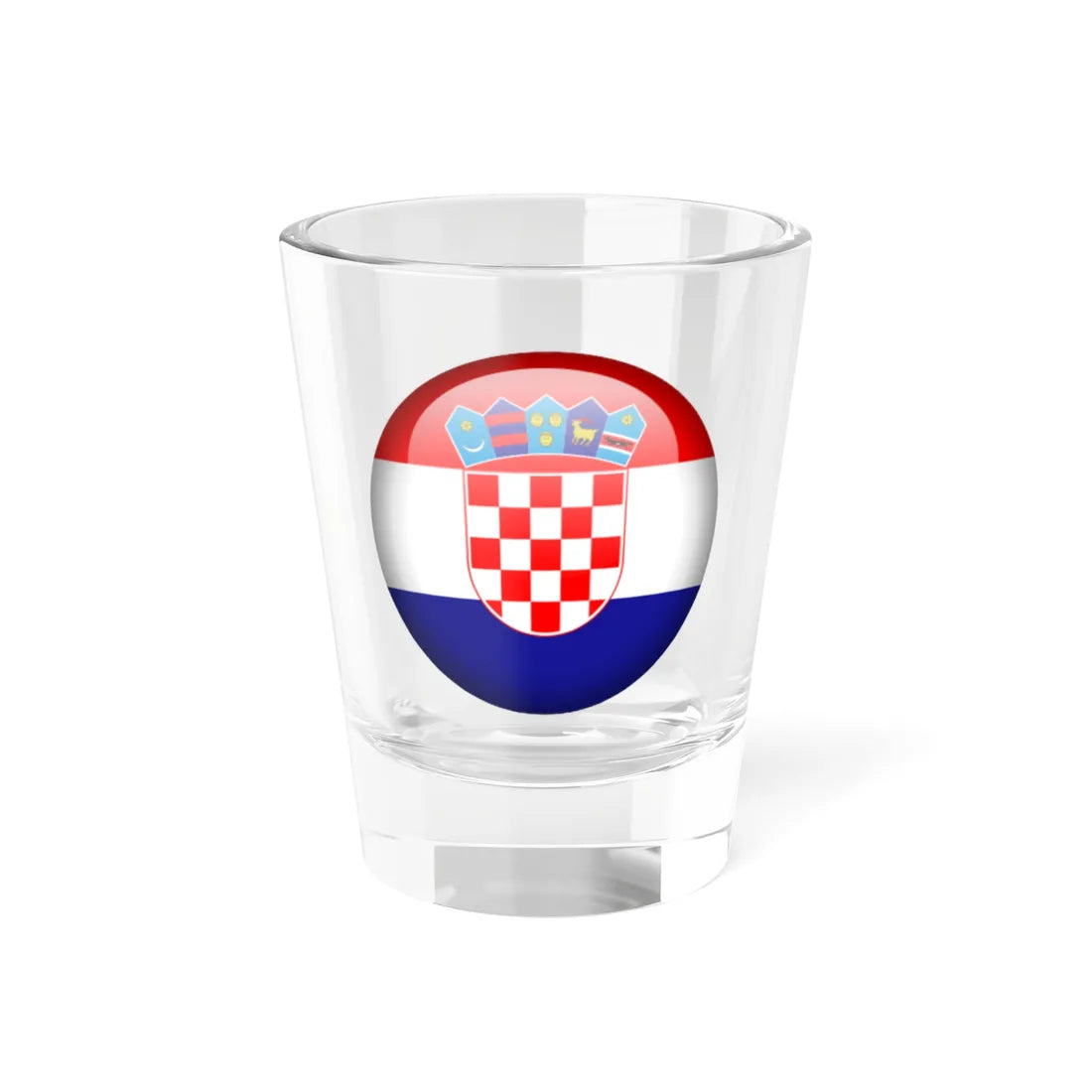 Flag orb Croatia (Croatia) Shot Glass 1.5oz 1.5oz - Go Mug Yourself
