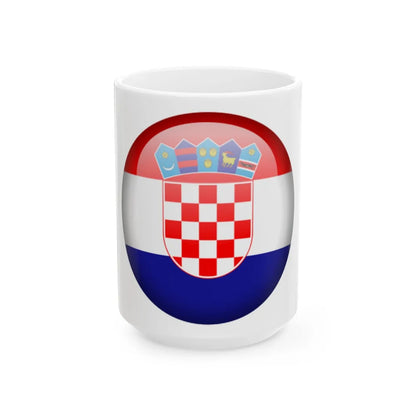 Flag orb Croatia (Croatia) White Coffee Mug 15oz - Go Mug Yourself