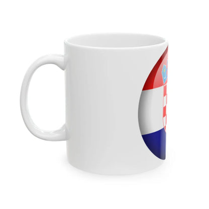 Flag orb Croatia (Croatia) White Coffee Mug - Go Mug Yourself