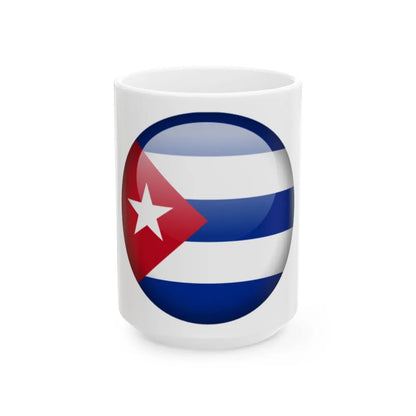 Flag orb Cuba (Cuba) White Coffee Mug 15oz - Go Mug Yourself