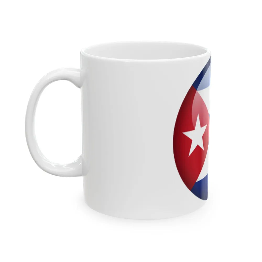 Flag orb Cuba (Cuba) White Coffee Mug - Go Mug Yourself