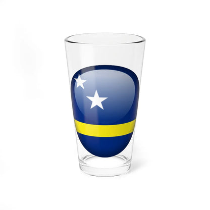 Flag orb Curaçao (Netherlands) Pint Glass 16oz 16oz - Go Mug Yourself