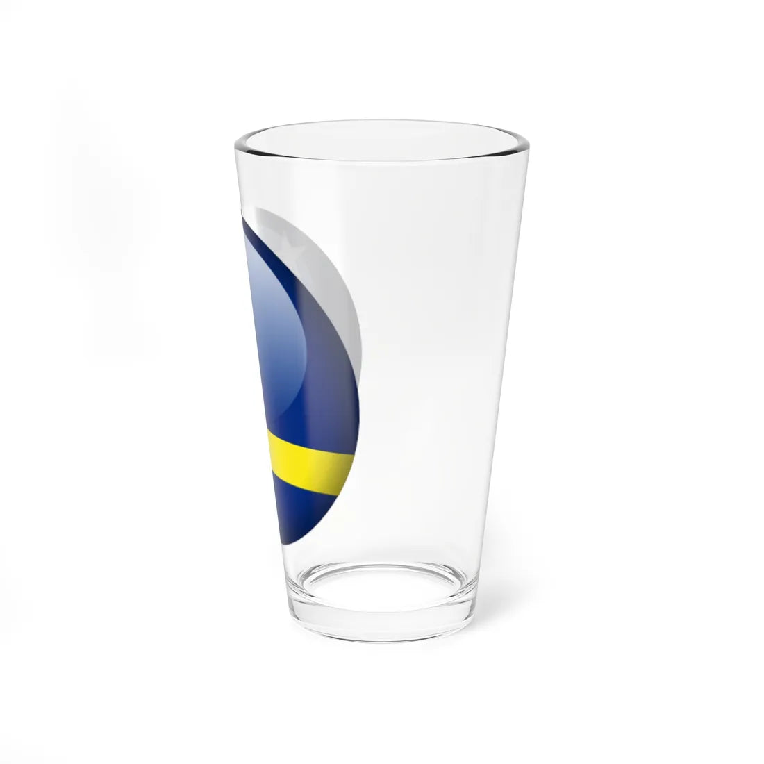 Flag orb Curaçao (Netherlands) Pint Glass 16oz - Go Mug Yourself