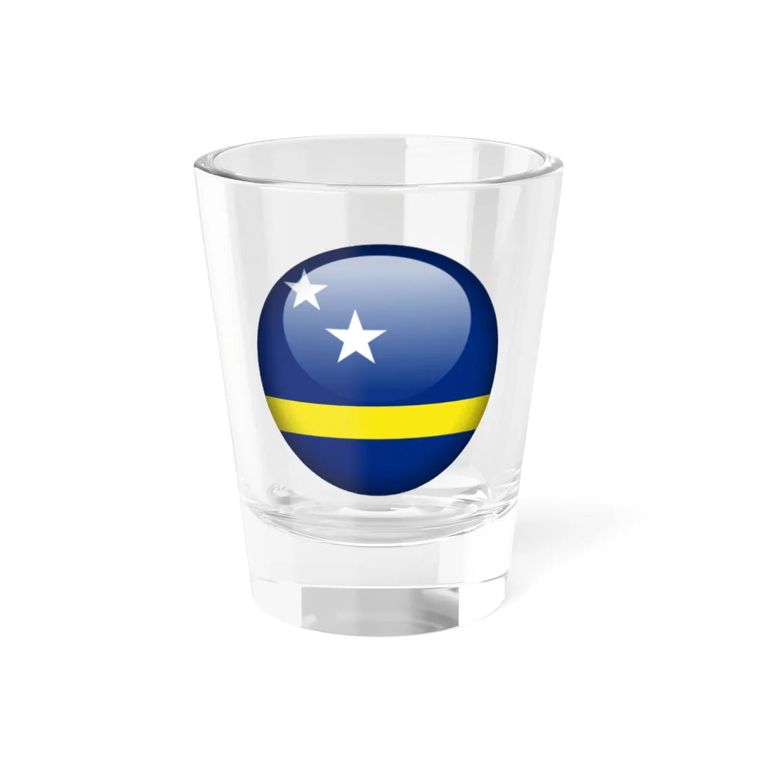 Flag orb Curaçao (Netherlands) Shot Glass 1.5oz 1.5oz - Go Mug Yourself