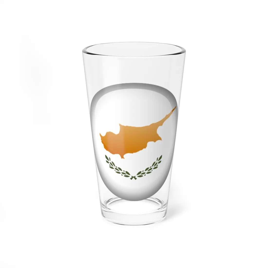 Flag orb Cyprus (Cyprus) Pint Glass 16oz 16oz - Go Mug Yourself